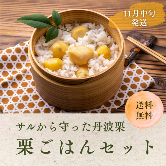 サルから守った丹波栗ごはんセット(11月中旬発送)